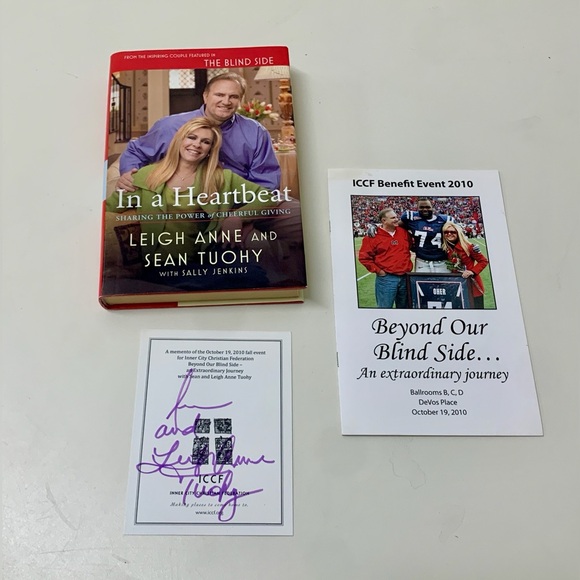 In A Heartbeat 2010 Signed First Edition Hardcover by Leigh Anne & Sean Tuohy - Picture 2 of 11